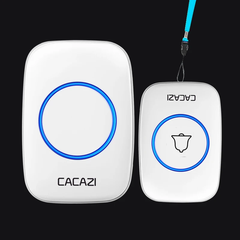 

CAZIZI wireless doorbell 433 frequency A10 welcome doorbell smart waterproof 300M remote control smart doorbell EU plug