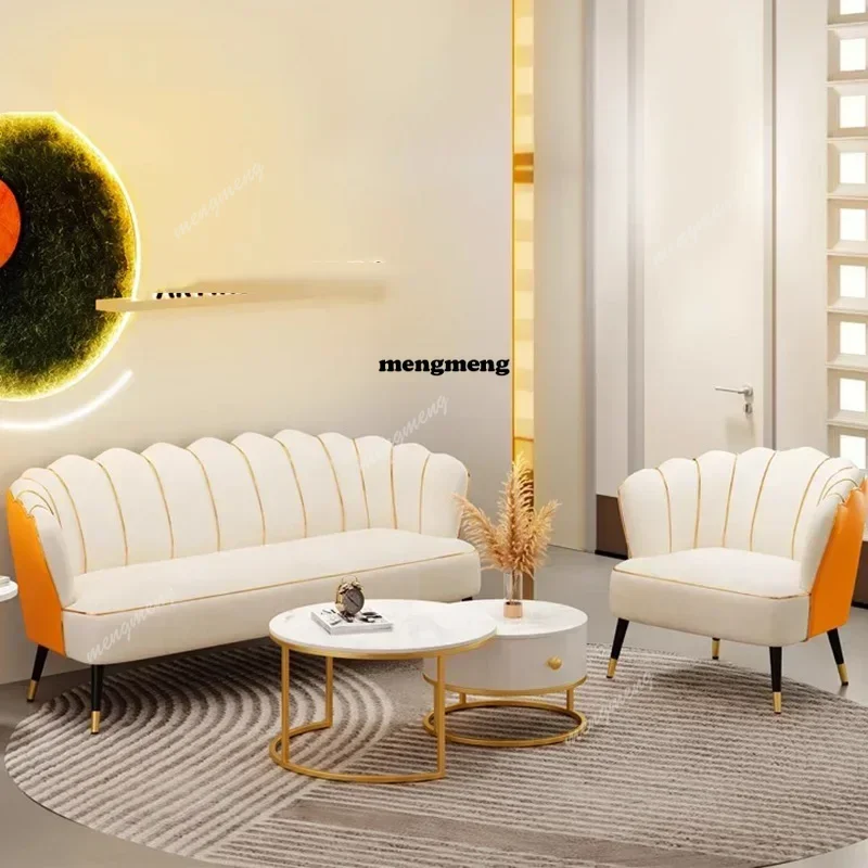 

Sectional Minimalist Living Room Sofas Nordic Leather Recliner Floor Sofas Relaxing Filling Balcony Divano Trendy Furniture