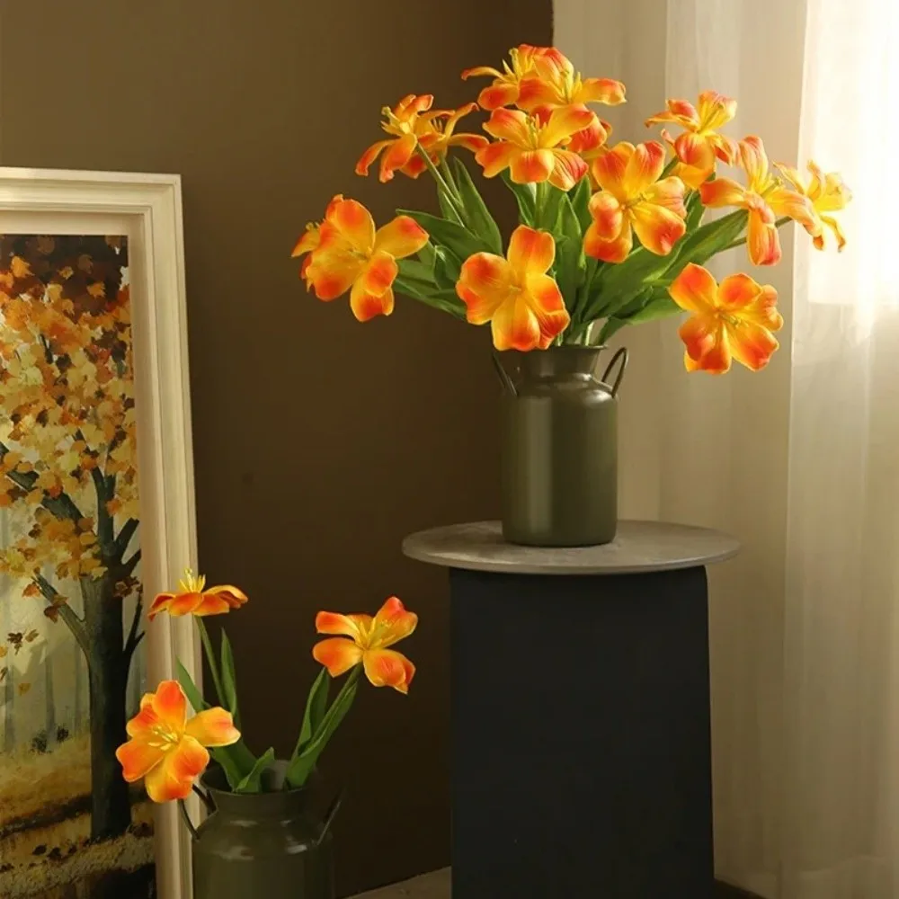 Big Open Tulips Tulip Artificial Flower Hand Feel Moisturizing DIY Flower Simulation Flowers Floral Decor PU Fake Flowers