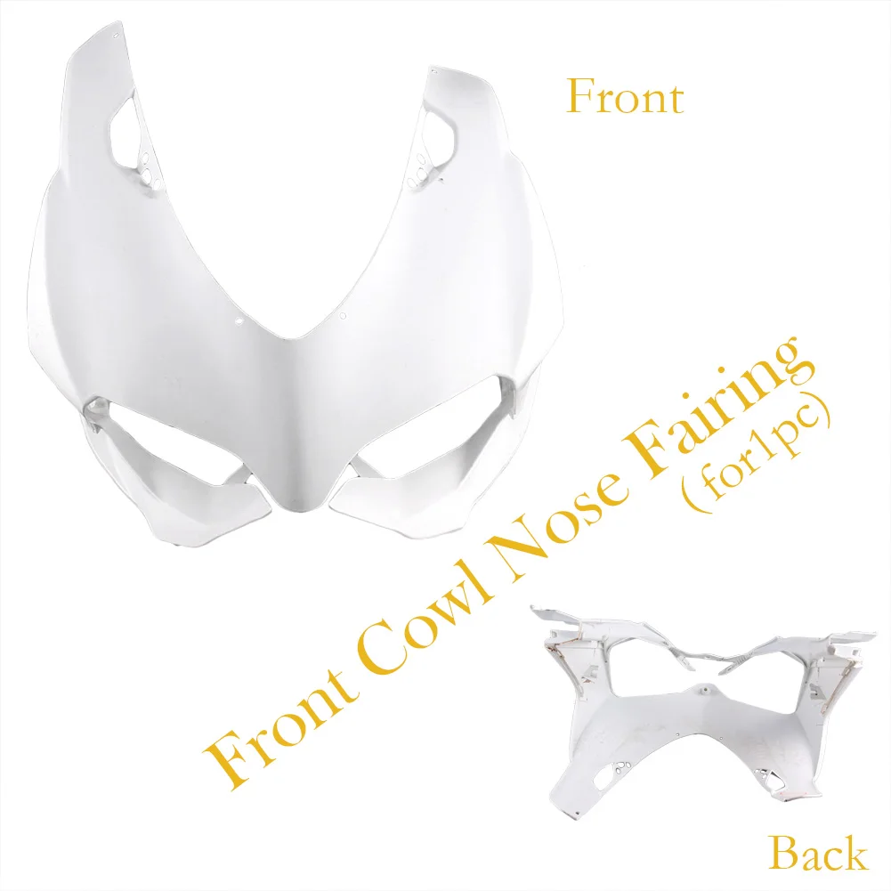 

Motorcycle Upper Front Nose Cowl Fairing For Ducati 1199 2012 Injection Mold ABS Plastic Unpainted White