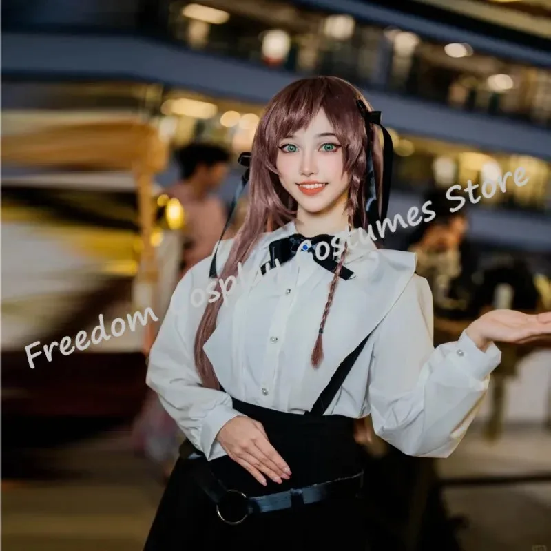 DY2025Alina Clover تأثيري حلي شعر مستعار أنيمي نقابة الاستقبال سولو بوس JK دعوى قميص أبيض تنورة سوداء الانحناء للنساء الفتيات P