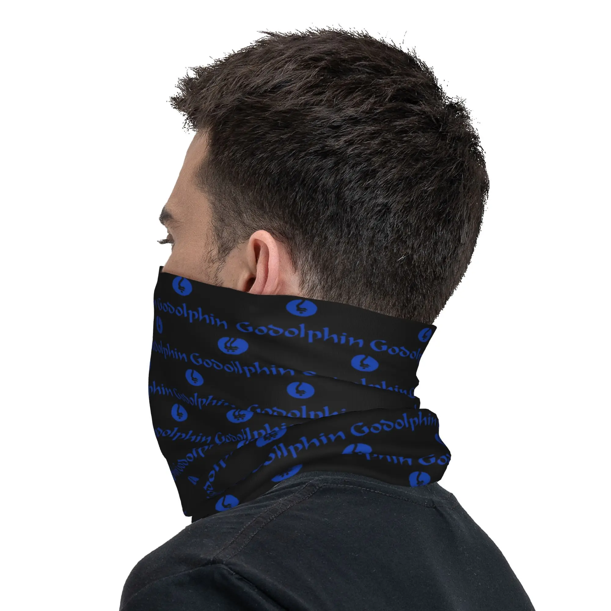 Godolphin Racing Bandana الرقبة الجراب المطبوعة الوجه وشاح متعدد الوظائف بالاكلافا الرياضة في الهواء الطلق للرجال النساء الكبار كل موسم