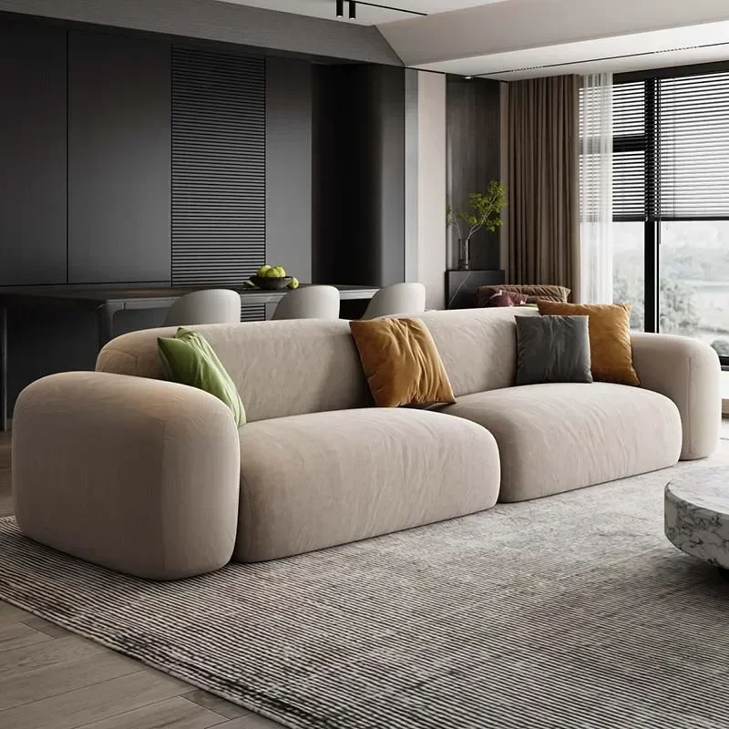 Modern Living Room Sofas Minimalist Sectional Puff Corner Sofa Comfortable Lounge Divano Soggiorno Di Lusso Luxury Furniture