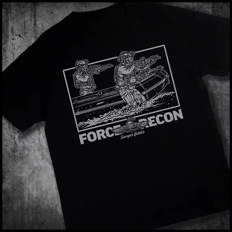 Special FR Reconnaissance Tactics Military Enthusiast T-Shirt Cotton Graphic Tee Men Women Summer Streetwear