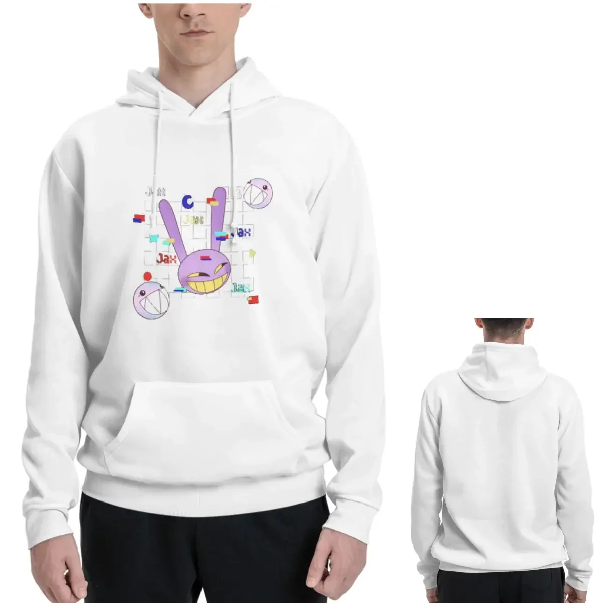 Jax The Amazing Digital Circus Hoodies للرجال والنساء بلوفر كاجوال بلوزات عصرية بأكمام طويلة ملابس الشارع للخريف والشتاء