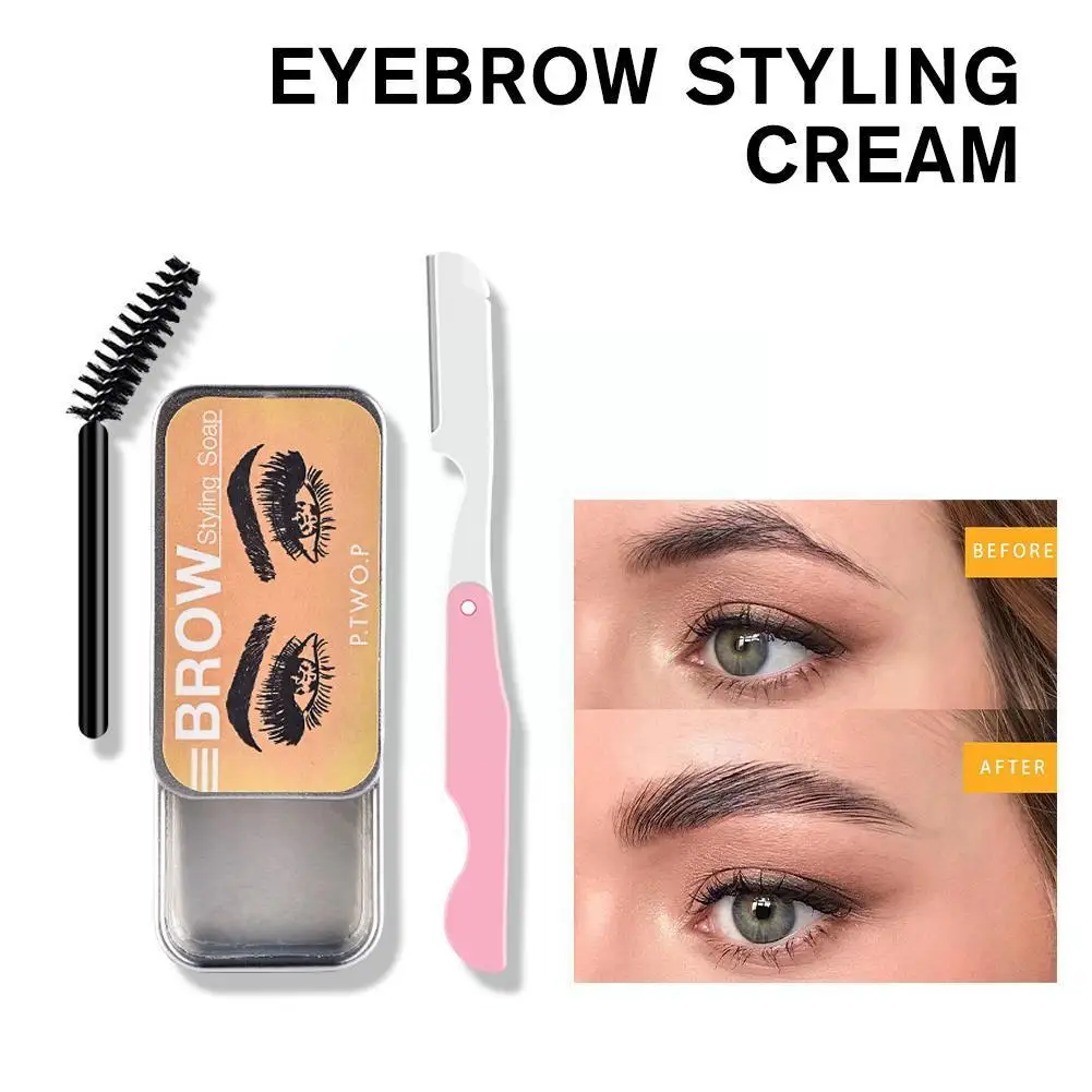 3D Eyebrow Soap Brow Sculpt Lift Brow Styling Soap Pomade Gel Eyebrow Wax Soap Lasting Waterproof Beauty Eyebrow Long N3I1