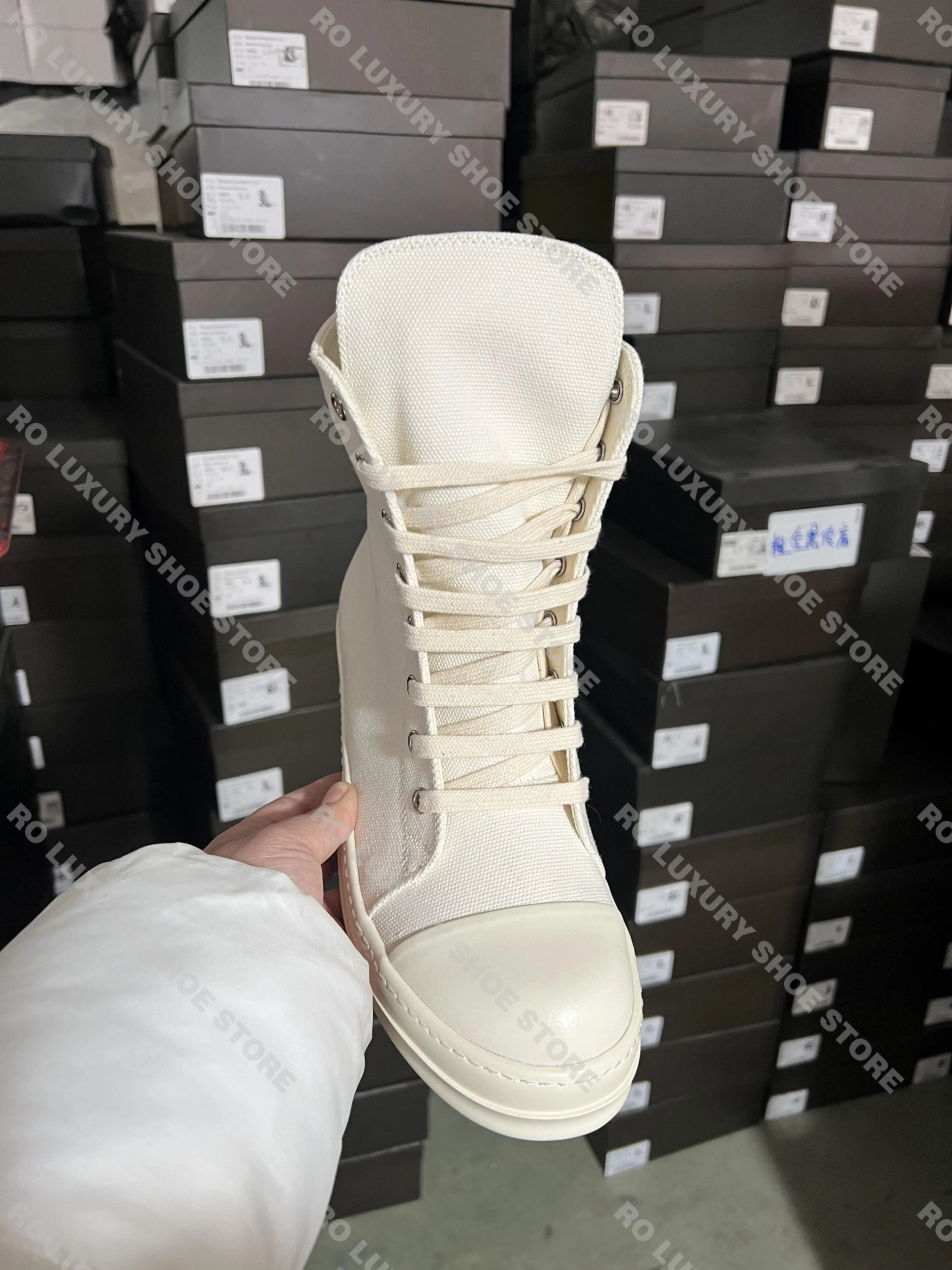 Zapatillas de deporte de lona de marca para hombre, zapatillas informales para mujer, botines de diseñador blancos de alta calidad con cremallera, zapatos planos de calle de lujo, zapatos clásicos
