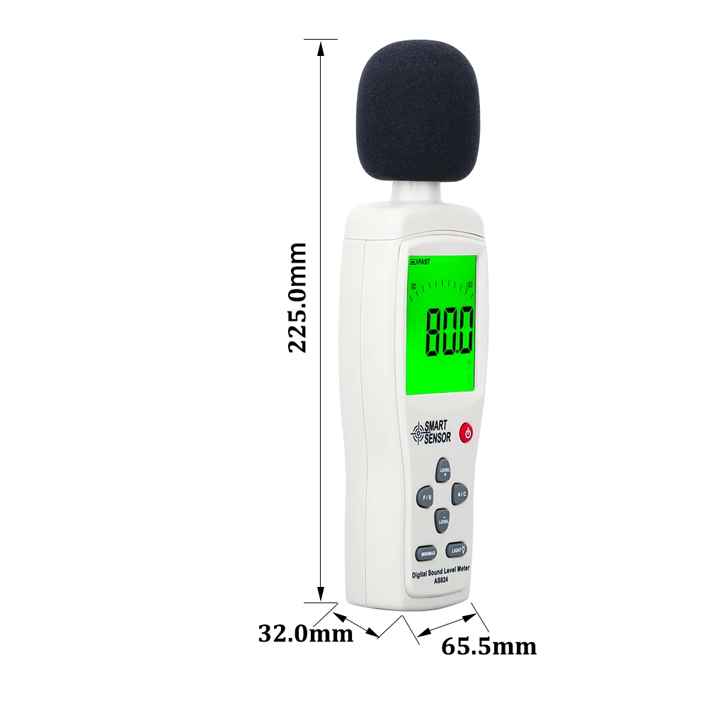 المحمولة الضوضاء متر ديسيبل متر اختبار مستوى الصوت 30 ~ 130 dBA 35 ~ 130dBC ديسيبل متر مستوى الصوت الرقمي متر
