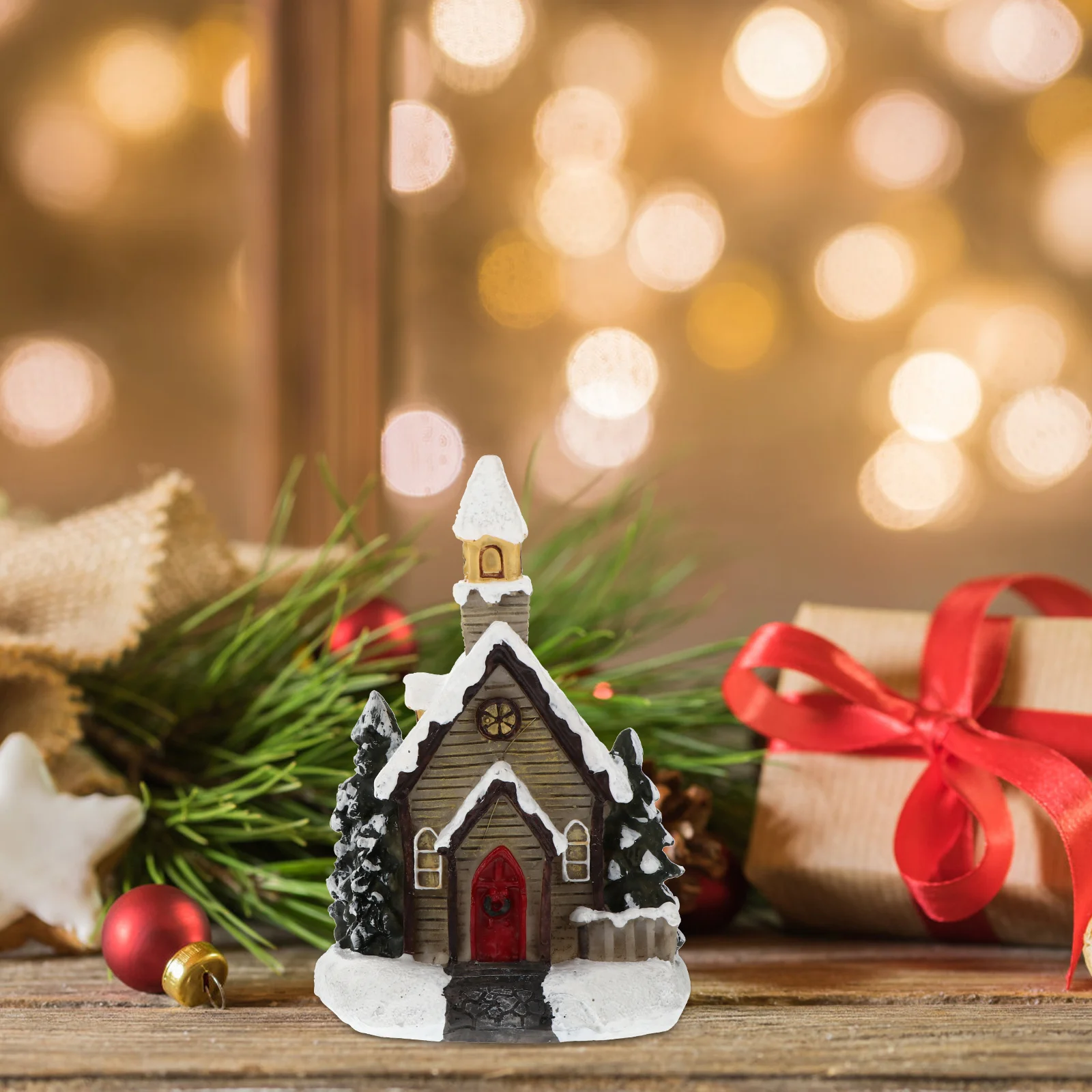 

1Pcs Christmas Resin Ornament Premium Material Long Time Use Attractive Appearance Great Decoration for Home Party