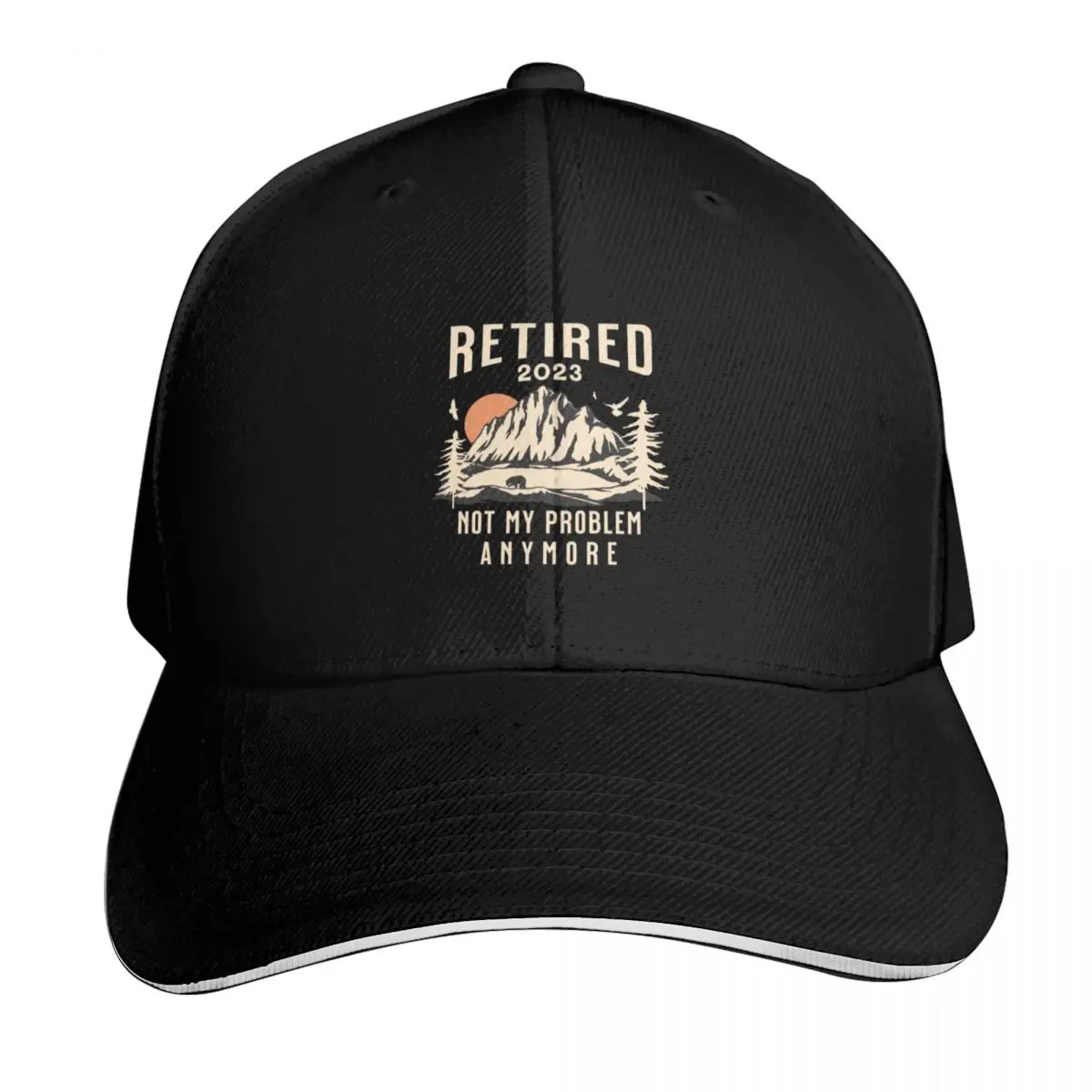 Retired Since 2023 Not My Problem Anymore Baseball Cap designer cap New In The Hat Funny hats Beach Bag Woman Men's