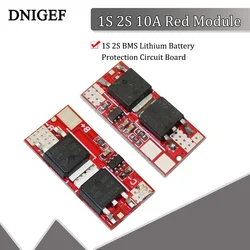 BMS 1S 2S 10A 4.2V PCB PCM Charger Charging Module Red 18650 Li-ion Lipo 1S 2S BMS Lithium Battery Protection Circuit Board