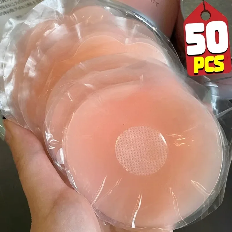 2–50 Stück wiederverwendbare Silikon-Nippelabdeckung für Frauen, BH-Aufkleber, Brustblütenblatt, trägerloser BH, unsichtbare Pads, Brustpasteten, Dessous