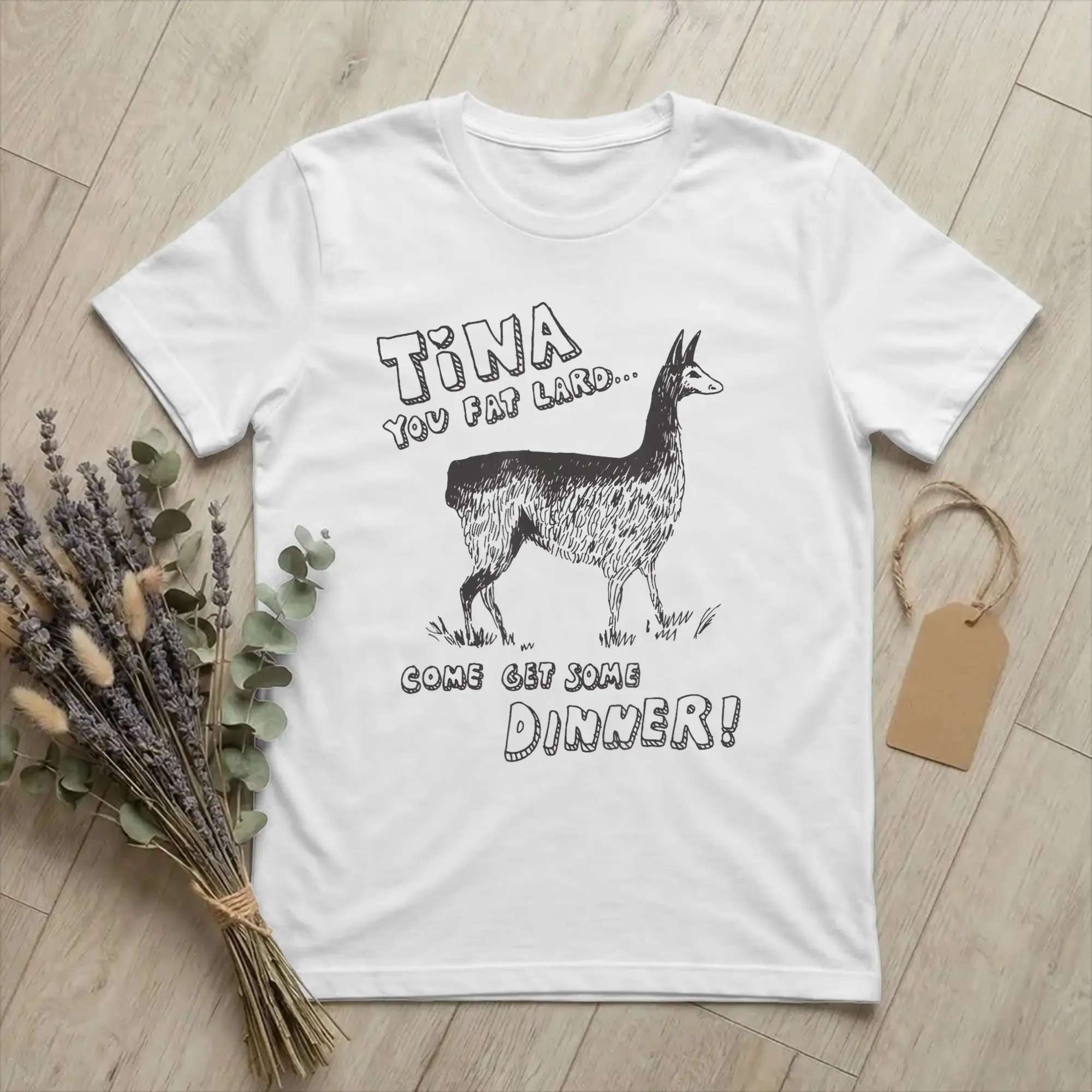 Men's Napoleons Tina Eat Dinner Sketch T Shirt Dynamites Cotton Tops Leisure Short Sleeve O Neck Tees Unique T-Shirt