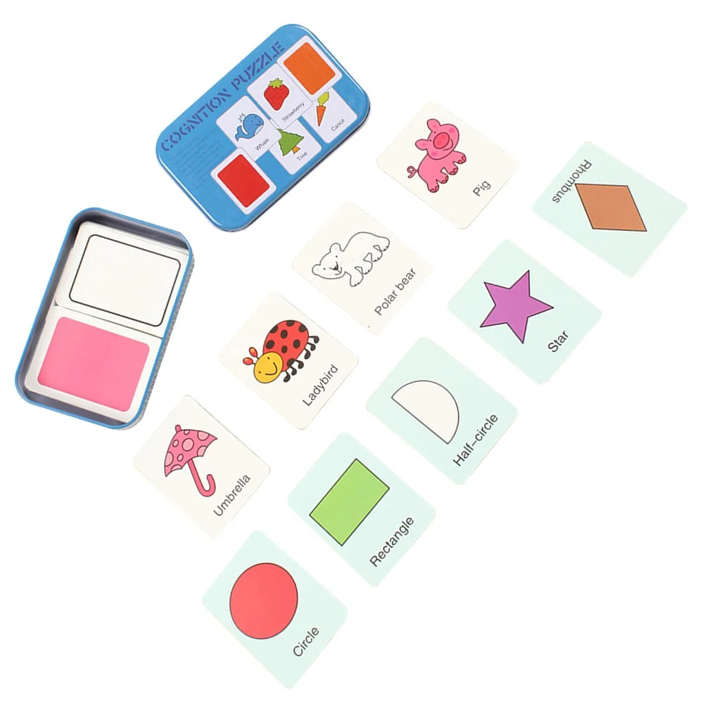 Set Puzzle di alfabetizzazione Board 1Set Riconoscimento della forma blu Educativo Apprendimento precoce Gioco di sviluppo cognitivo Giocattolo puzzle di alfabetizzazione