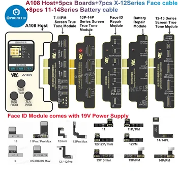 A108 Box Restore Programmer for iPhone X-14 Pro Max Dot Matrix Read Write Battery True Tone Face ID Flex Cable Repair Tool