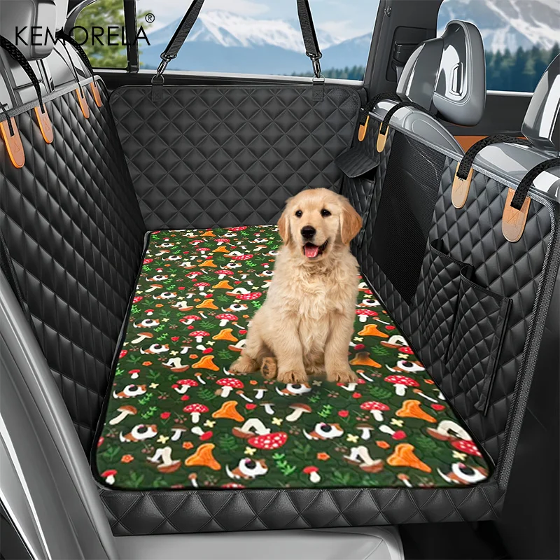 Dog Car Seat Mat, 60x120cm Waterproof Dog Comfort Seat Cushion, Non-Slip Soft Backseat Protector for Easy Cleaning & Travel