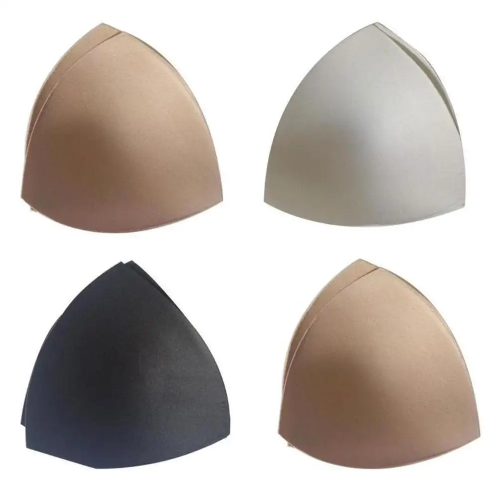 Triangle Sponge Push Up Bra Pads Set for Women Invisible Insert Swimsuit Bikini Breast Enhancers Chest Cup Pads Accessories