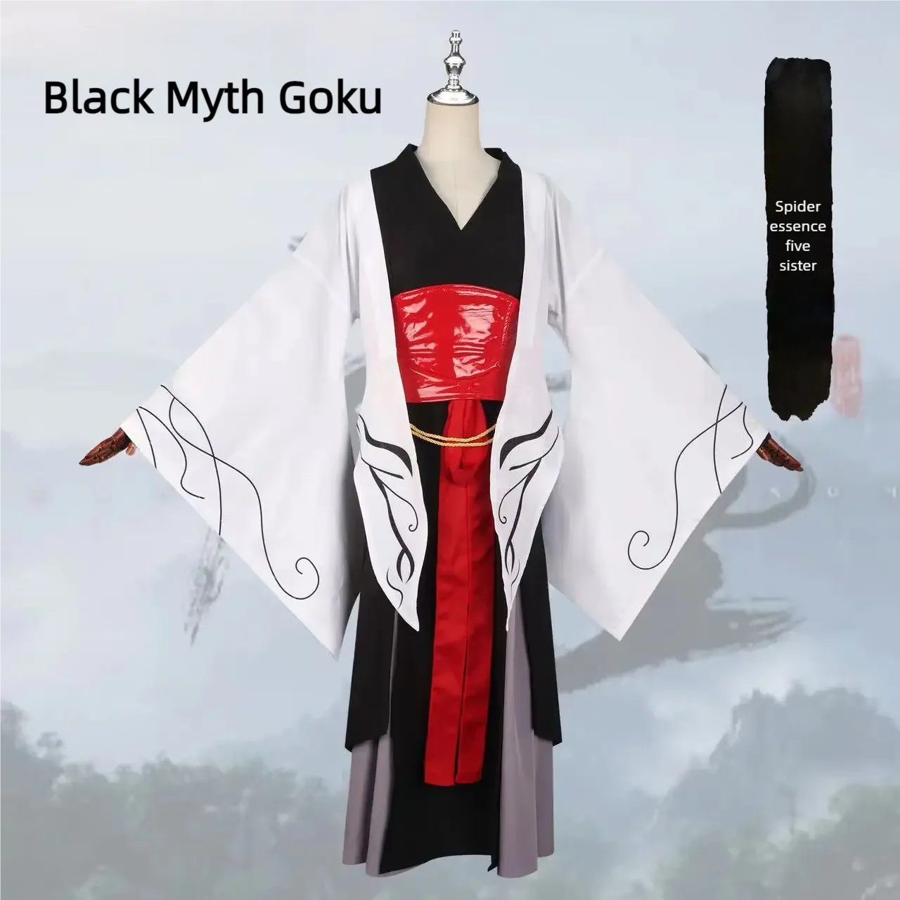 Black Myth Wukong Spider Spirit Five Sisters cosplay suit game role-playing suit lacquered leather sexy