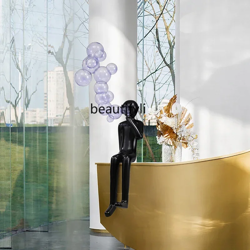 

53Lobby Bubble Figure Floor Ornament Front Desk Large Modern Art Decoration Sculpture