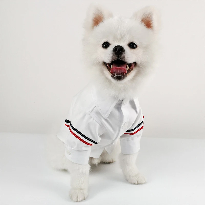 Frühling Herbst Sommer Haustier Outfits Japanische Koreanische Britischen Stil Hund Hemd Hund Katze Casual Kleidung Designer Mode Hunde Kleidung