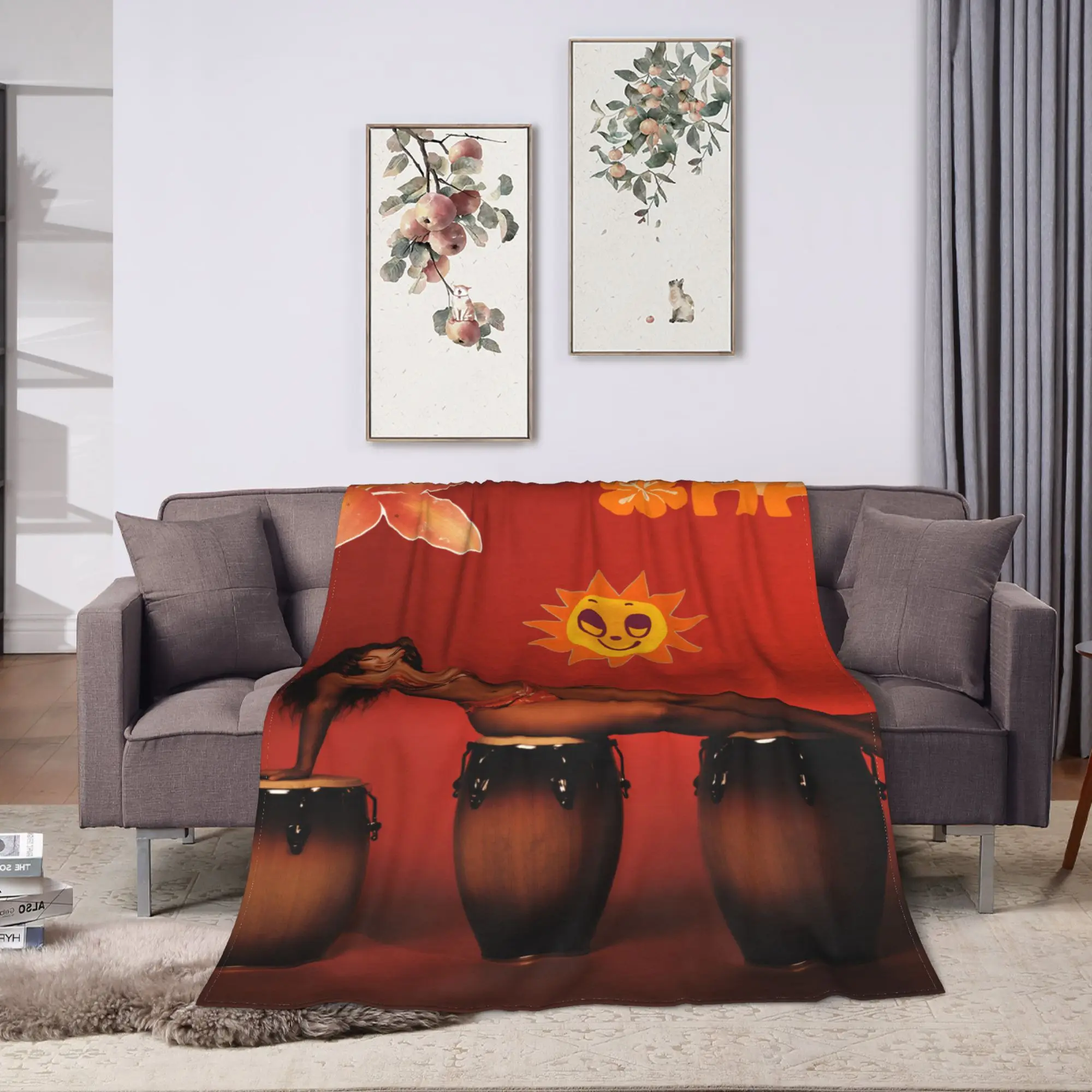KAROL G Tropicoqueta Blanket Winter  Soft Cozy Throw Blanket For Girls Chair Sofa Bed Flannel Bedspread Bed Cover