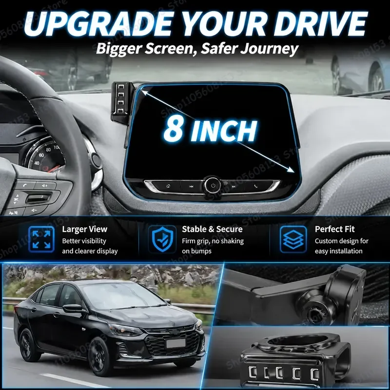 For Chevrolet Onix 2020 2021 2022 2023 For 8 Inch Smartphone Holder Clip Mount Stable Car Phone Mount No Shake Dash Mount