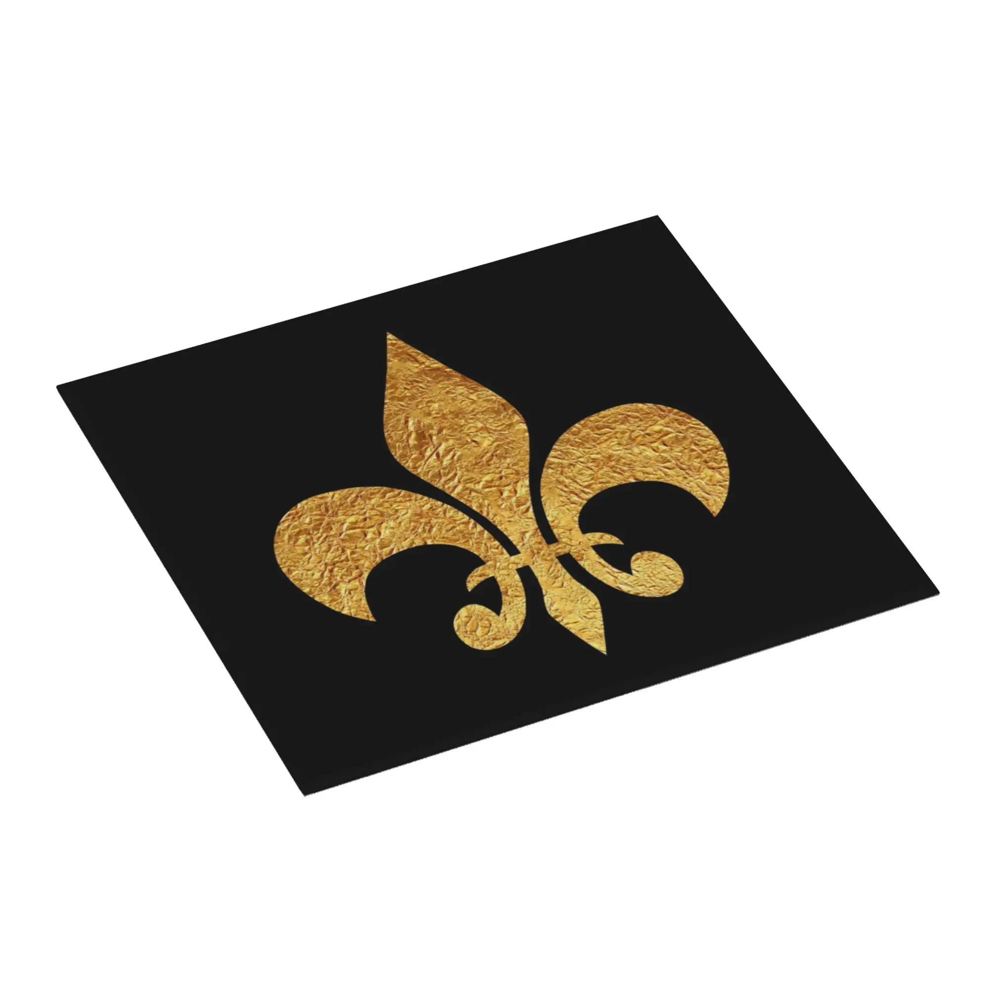 Drying Mat For Kitchen Gold Foil Fleur De Lis Water Absorbent Fleur-De-Lys Lily Flower On Slip Kitchen Counter Protector Mat