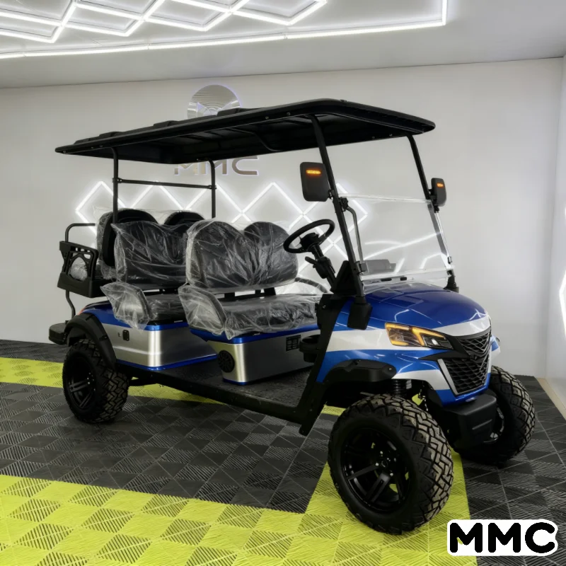 MMC مبيعات المصنع مباشرة لعربة الجولف ذات 6 مقاعد 4WD مزدوجة على شكل عظمة الترقوة مع عربة gorf ببطارية ليثيوم عالية السرعة 60 فولت/72 فولت #1
