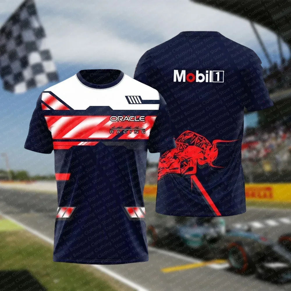 2024 3D Printed T-shirt, the Latest F1 Men's Summer Sports T-shirt, Suitable for Daily Competitions, Training, Sweating, Quick