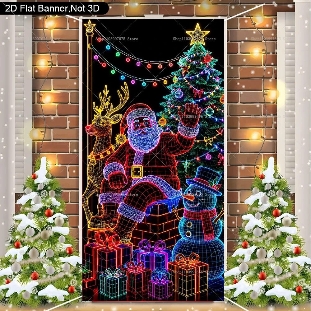 Merry Christmas Neon Glow Door - Star Flat Back recension och pris