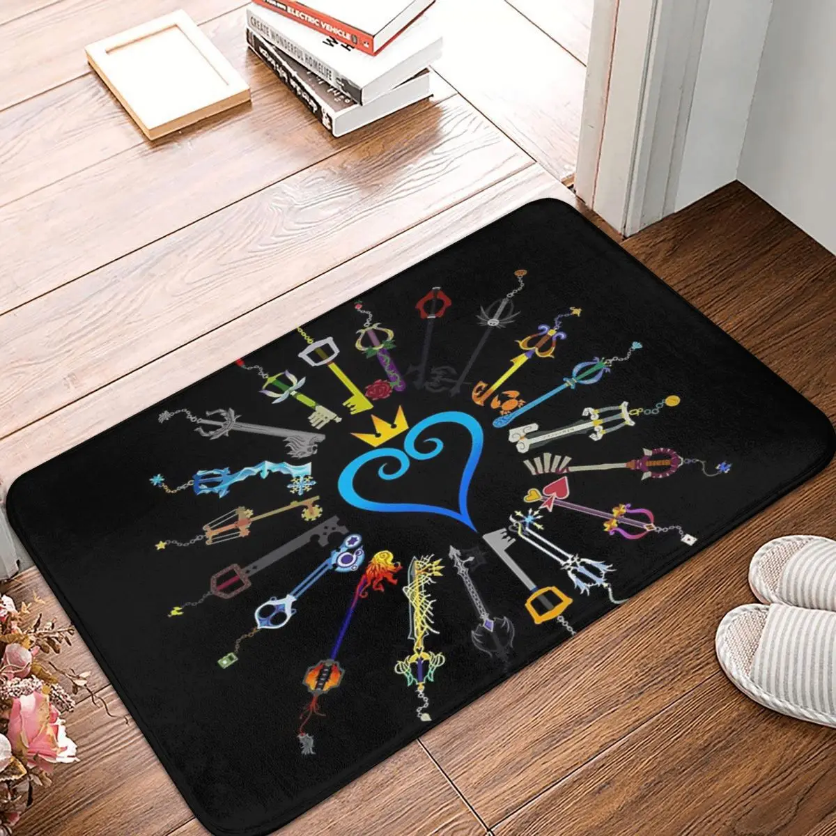 Kingdom Hearts portachiavi 40x60cm tappeto tappetini in poliestere tappetini personalizzabili pratici all\'aperto