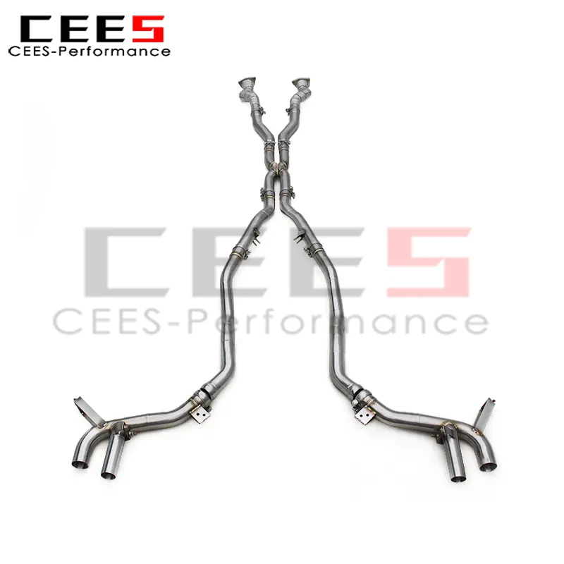 CEES Racing Catback Muffler for Ferrari GTC4 Lusso/Lusso T 2016+ Stainless Steel Free Flow Pipe Straight Exhaust System