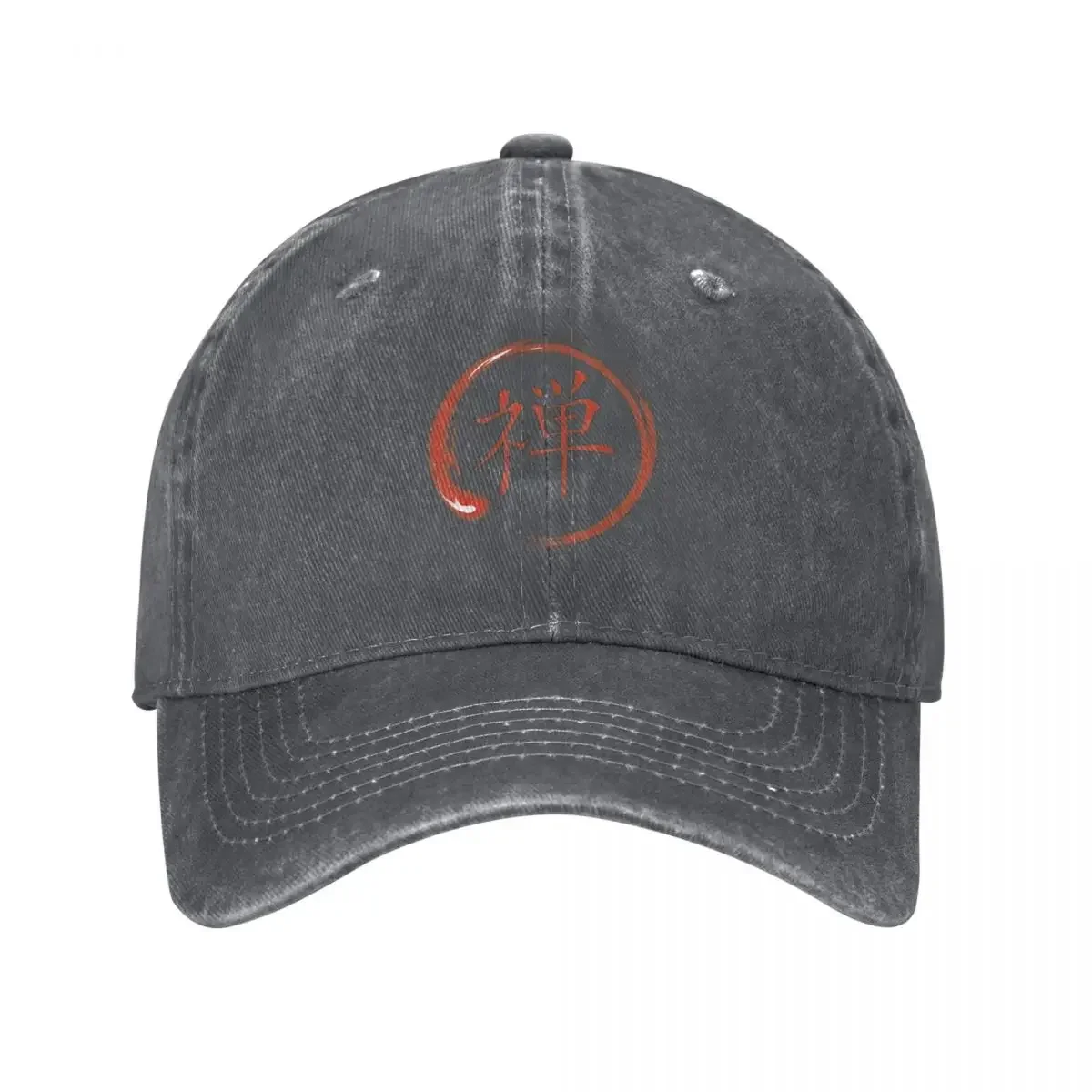 

Kanji Japanese symbol for zen enso red Baseball Cap Snap Back Hat Military Cap Man Male hat birthday Hats For Women Men's
