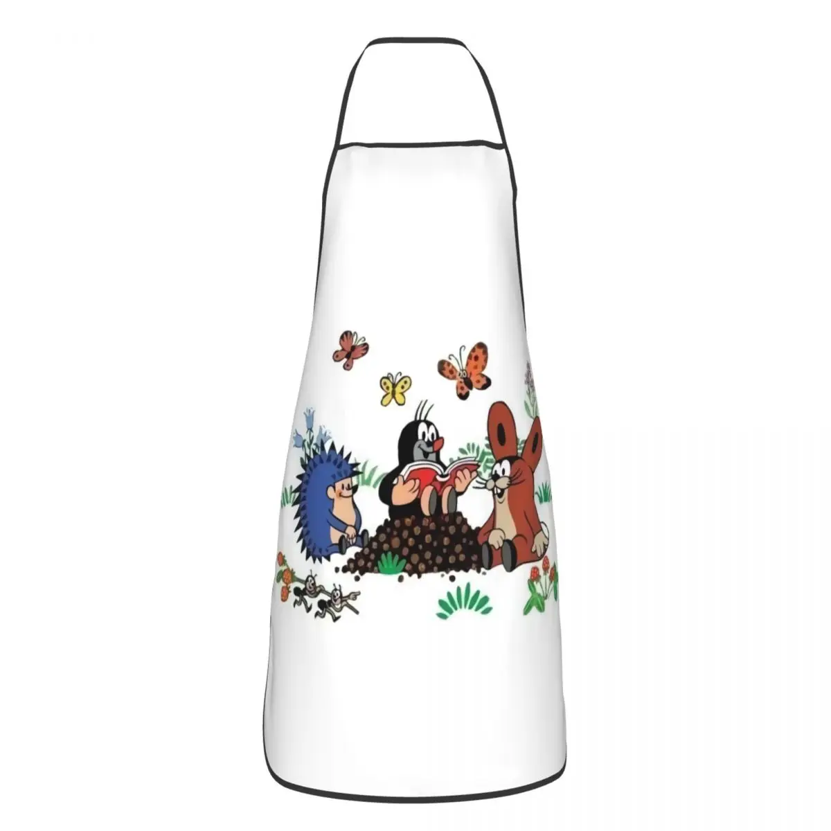 Unisex Mole Krtek Cartoon Comic Kitchen Chef Cooking Baking Apron Men Women Cute Little Maulwurf Tablier Cuisine for Gardening