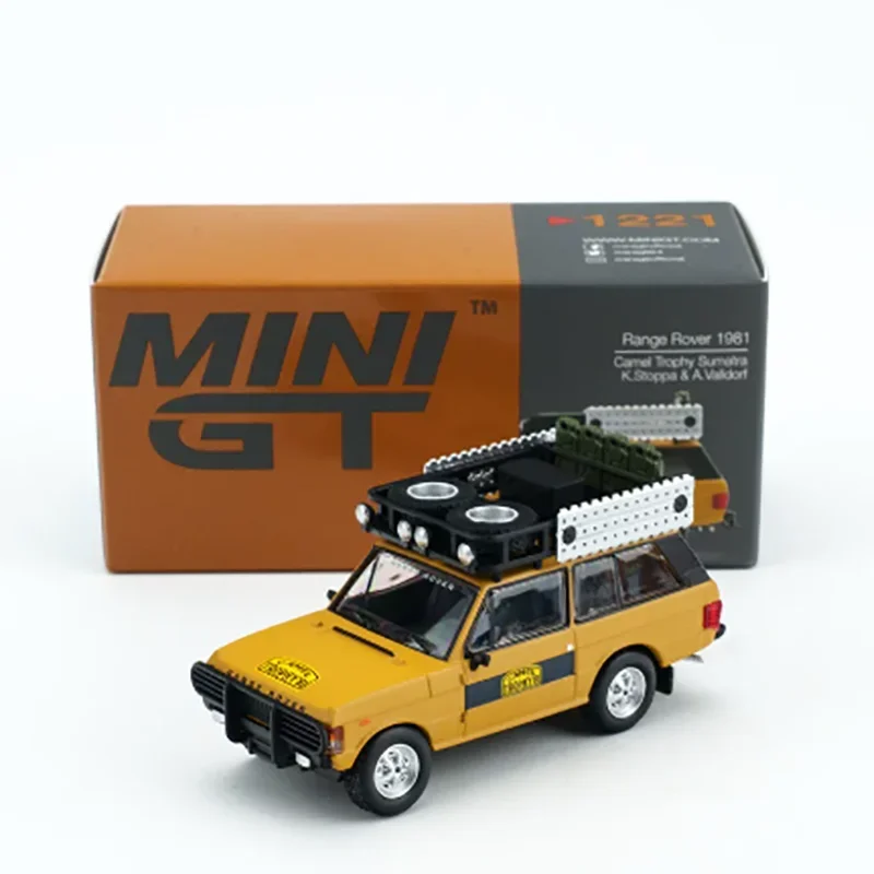 MINI GT 1/64 Scale Range Rover Camel Trophy 1981 #1221 Die-cast Police Alloy Car Model