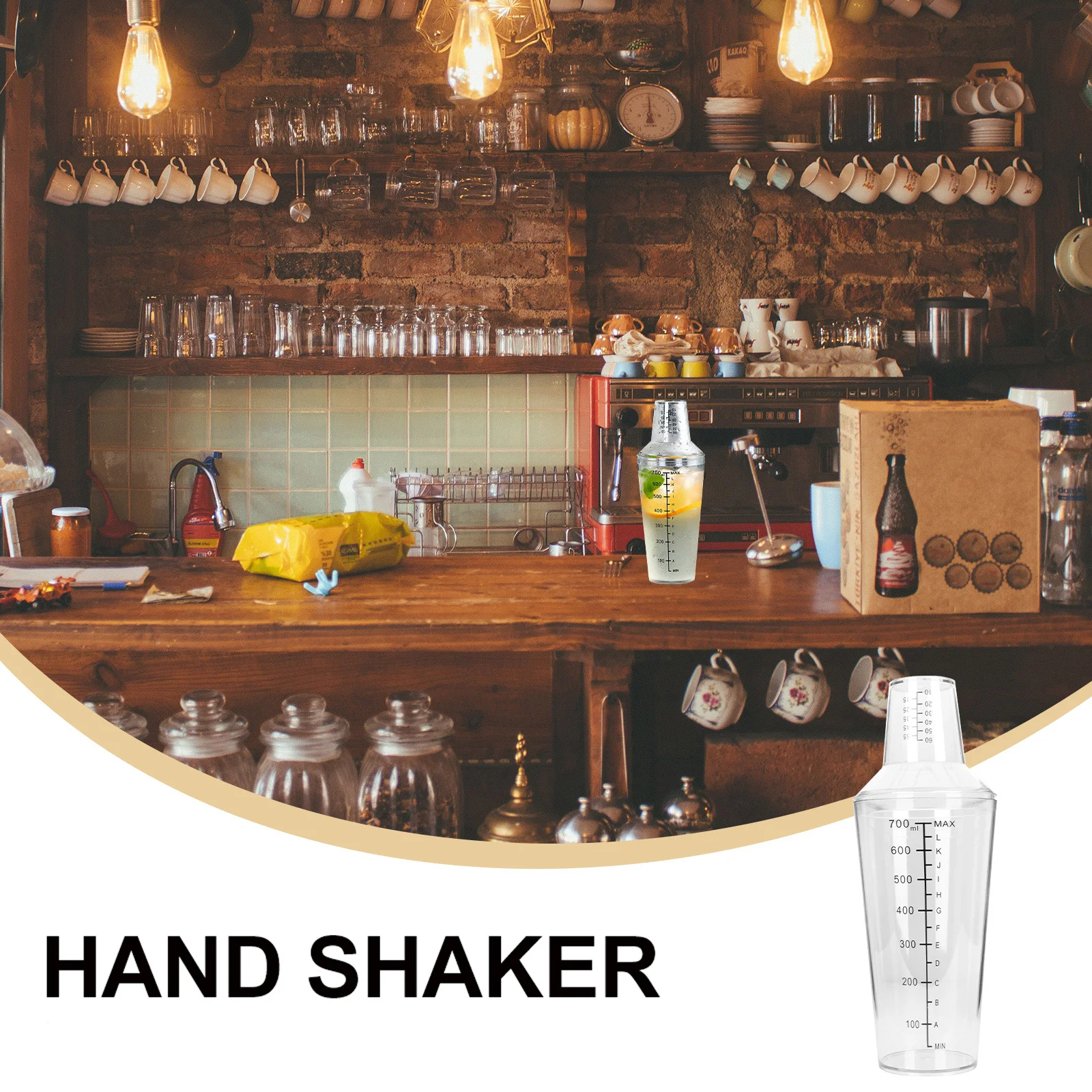 

Cocktail Shaker Clear Milk Tea Mixing Cup Leakproof Drinks Hand Shaker Two-Stage Bar Wine Supplies Wine Mixing Cup