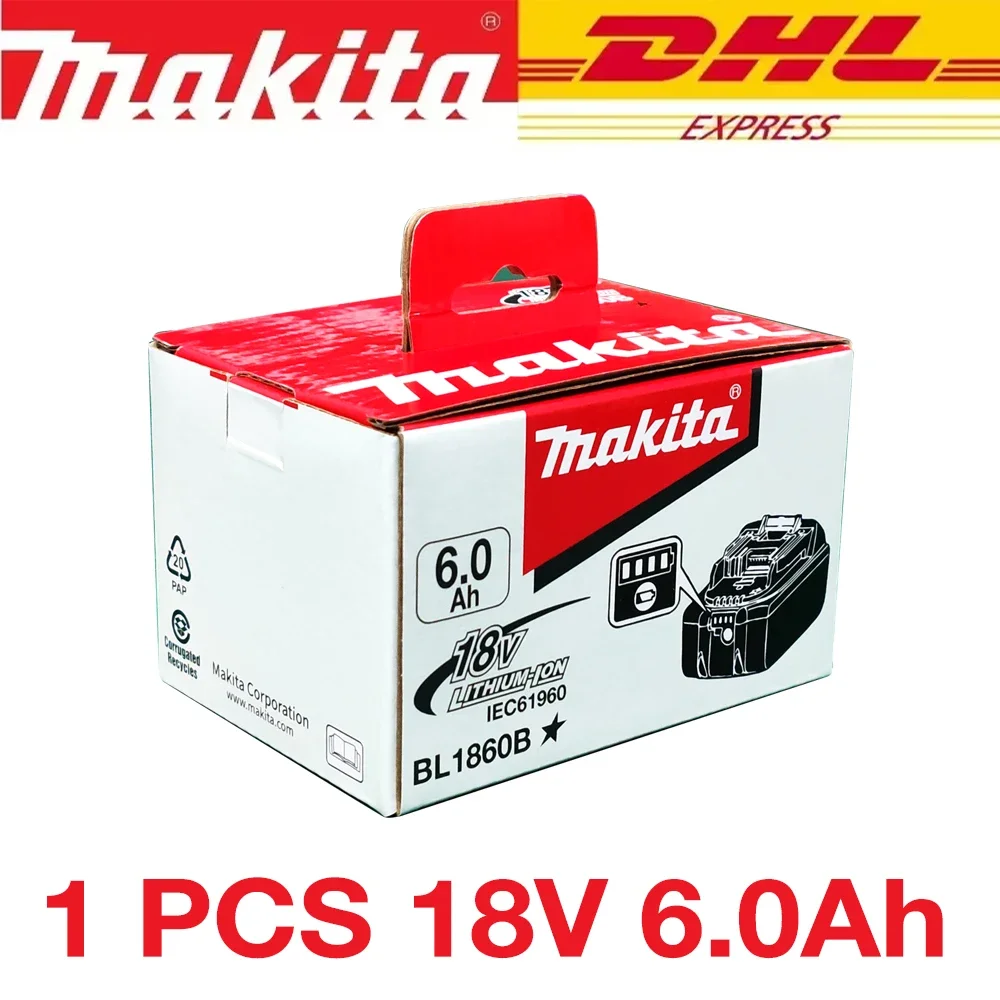 

Genuine Makita 18V Battery With Charger Rechargeable Lithium Ion for BL1850 BL1880 BL1860B LXT400 Power Tool Makita 18 v Battery