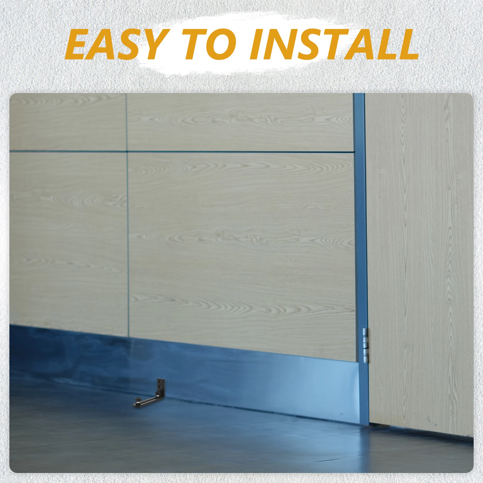 

Double Wheel Floor Guide for Barn Door Stopper Smooth Sliding Door Hardware Soft Close Kit Rubber Stop Wall Protection