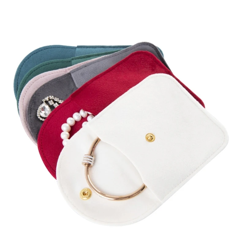 Exquisite Jewelry Packaging Bag Luxurious Flannel Bag for Rings Bangles Bracelet Dropshipping