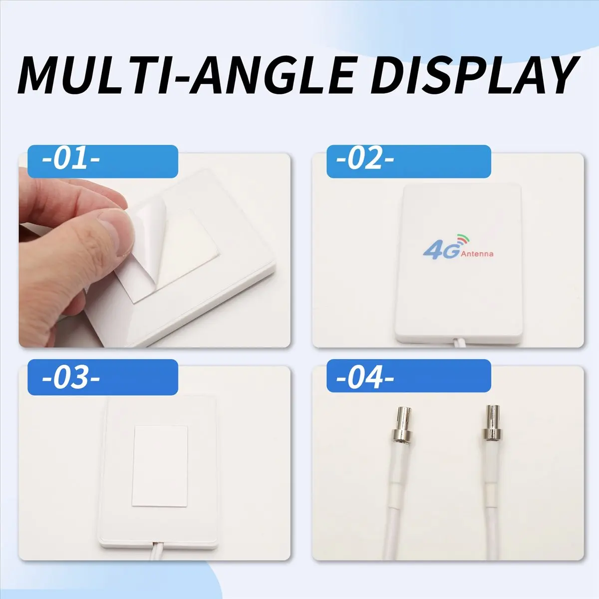 Antenne ABAN 4G LTE, antenne panneau 3G 4G avec connecteur SMA TS9 CRC9, câble de 2 m pour routeur E8372 E3372 B315, modem USB, TS9