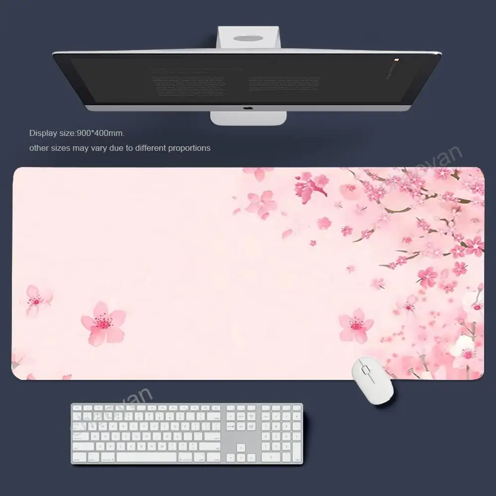

Pink landscape Mouse Pad Gamer Office Accessories Pc Cabinet Games Desk Mat Computer Desks Keyboard Gaming Mats Long Desk Pads