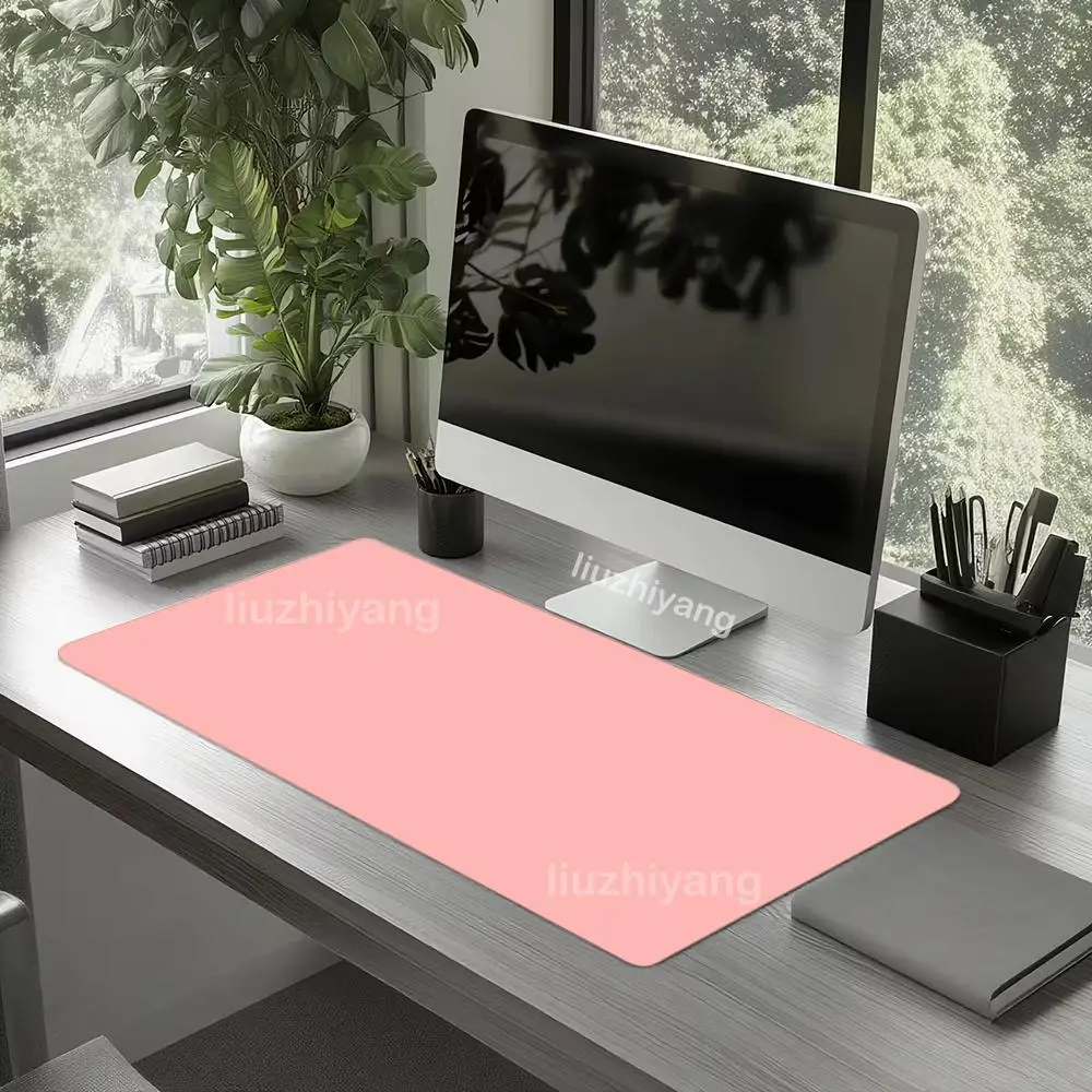 Solid Color Mouse Pad Large Computer Office Game Table Mat 90x40 XXL Rubber Anti-slip Stitched Edge Keyboard Mats Long Desk Pads