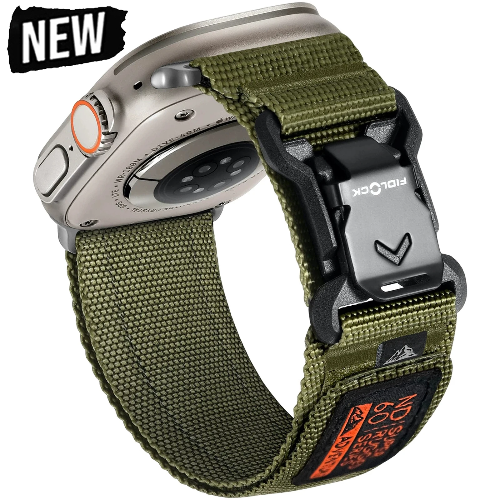 Nylonowy pasek sportowy do Apple Watch Ultra 3 49mm 46mm 45 44 40, magnetyczny pasek z zapięciem V-Buckle do iWatch Series 11 10 9 8 7 6 5