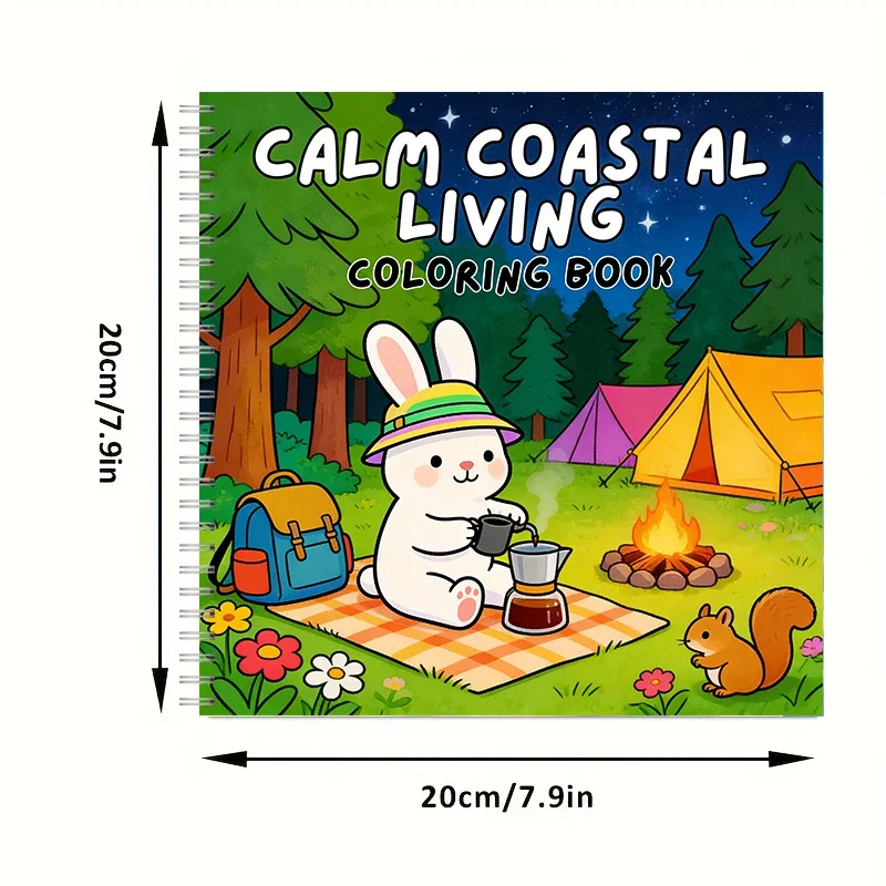 Calm Coastal Coloring Book for Adults, Beautiful Relaxing Colouring Book, Perfect Birthday Gift & Back to School Art Supplies