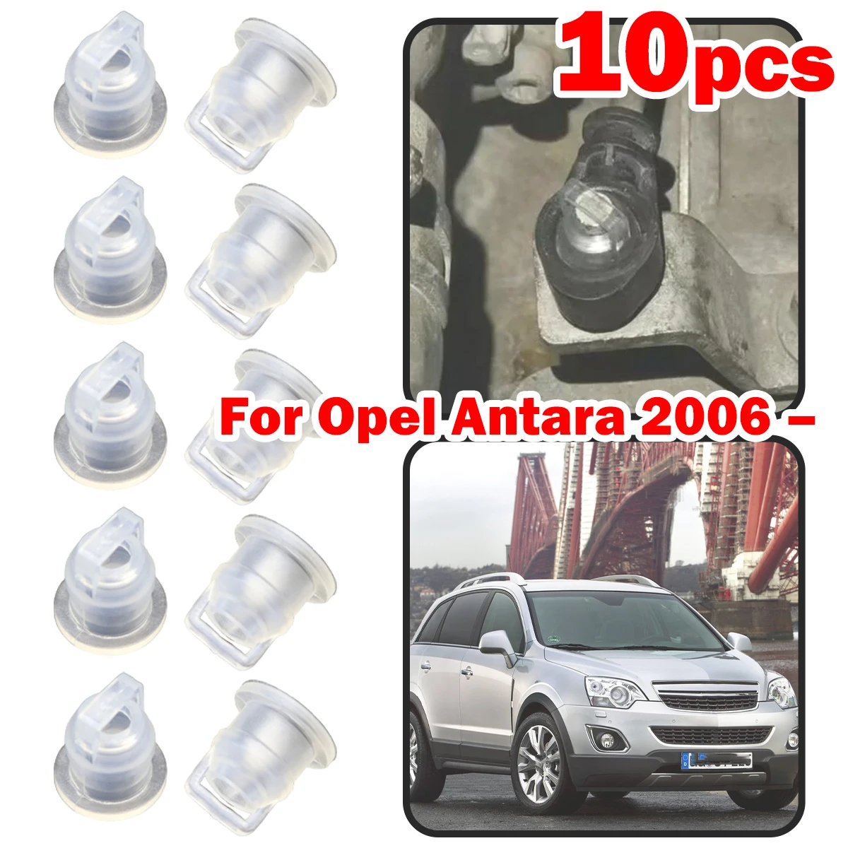 

10pcs Gear Shift Cable Bushing For Opel Antara 2006 2007 2008 2009 - Auto Gearbox Line Rubber Sleeve Car Accessories 68064273AB