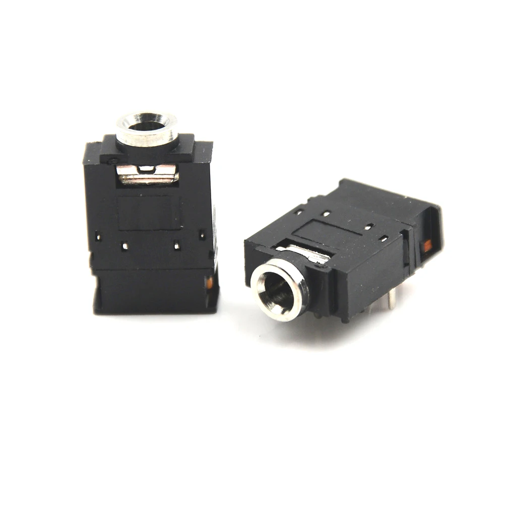 [5/10Pcs PJ-307 3.5mm Stereo Audio Jack Socket 3.5 Dual Track Headphone Connector 8Pins With Switch]