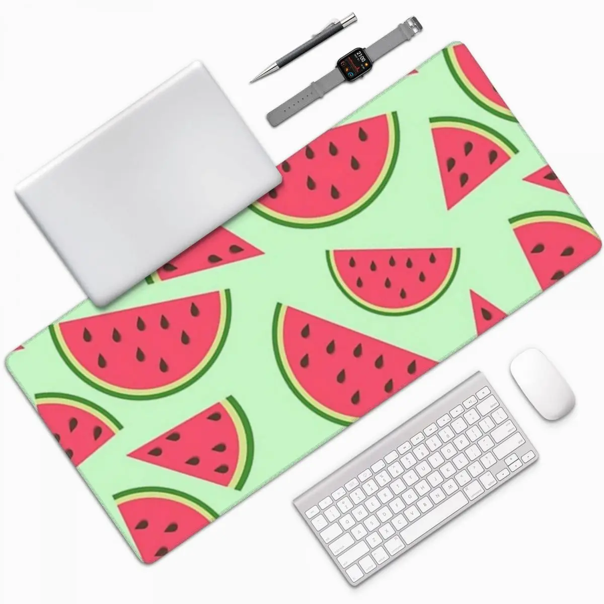 Cute Watermelon Slices Large Mouse Pad Computer Keyboard Mouse Mat Gaming PC Laptop Desk Mat Office Accessories Table Mats