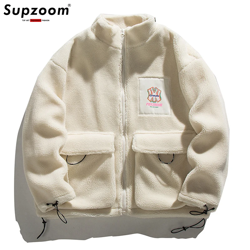 Supzoom 2022 New Arrival Imitation Rabbit Hair Zipper Men's And Women's Top Fashion Loose Hip Hop Casual Winter Jackets Coats