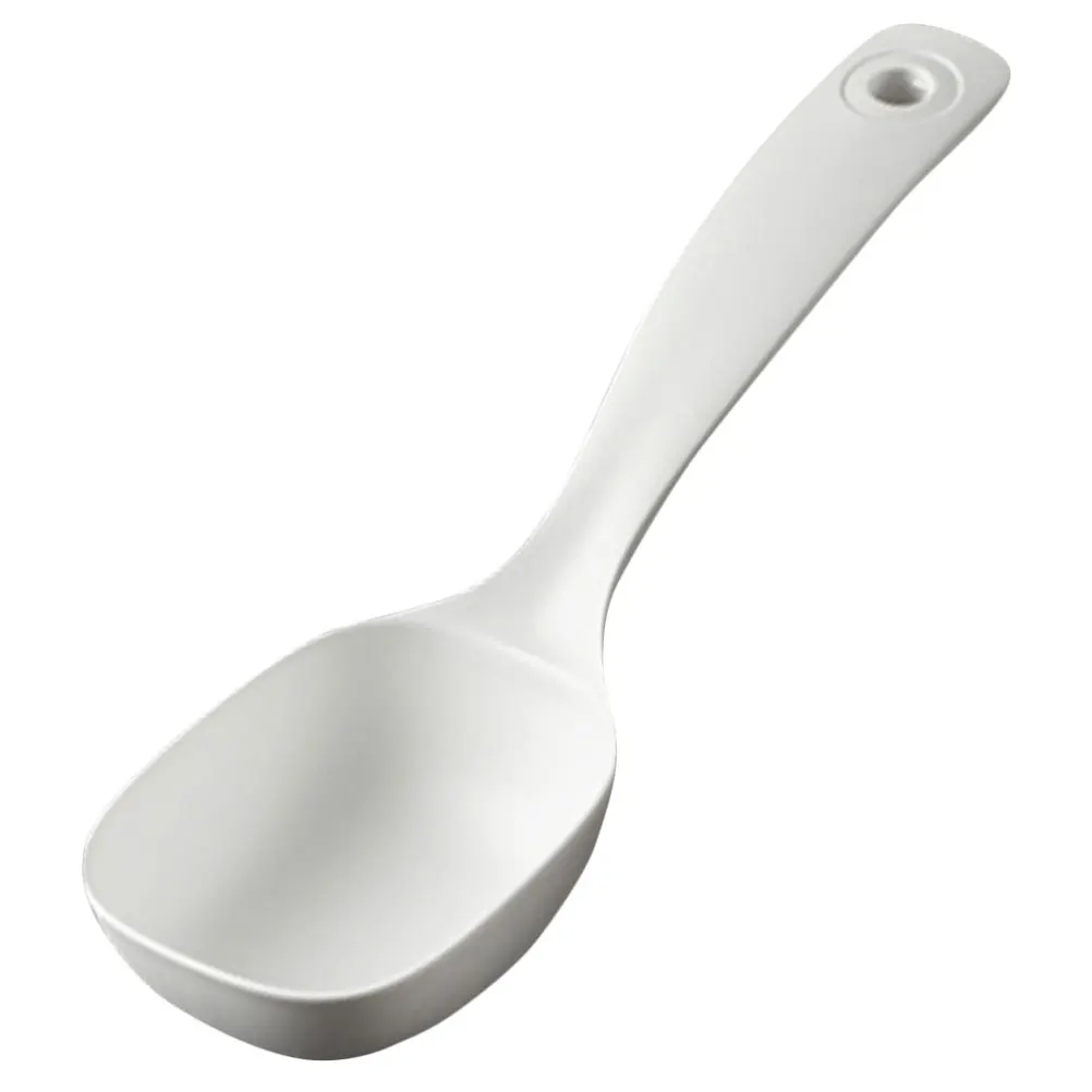 Long Handle Soup Ladle Large Stirring Spoon Kitchen Utensil White Practical Sturdy Multipurpose-serving Rice Water Soup Stable