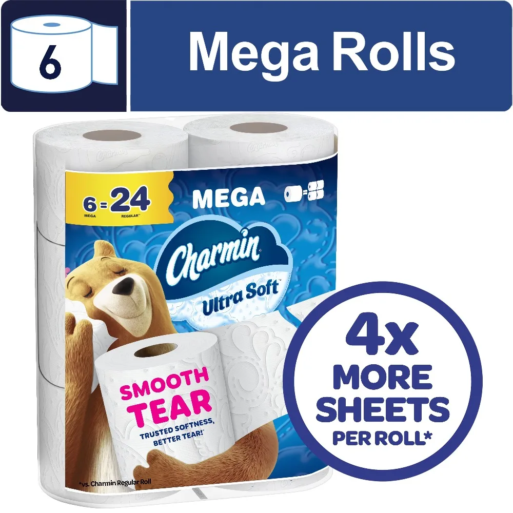 Charmin Ultra Soft Mega Toilet Paper Rolls
